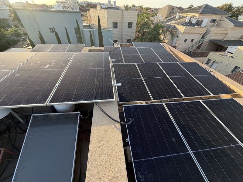 מערכת רשת על גג בטון בבאר שבע